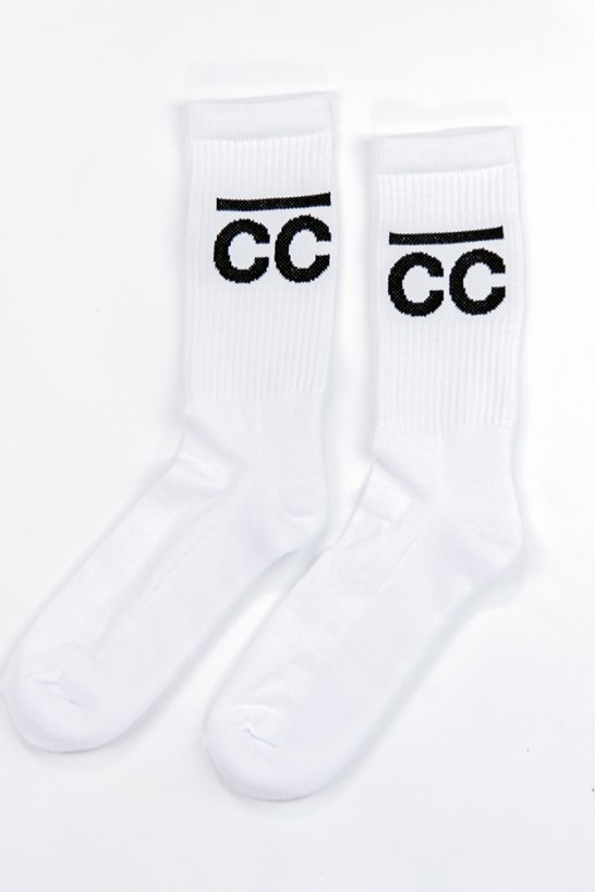 Socks white with black CC logo Socks