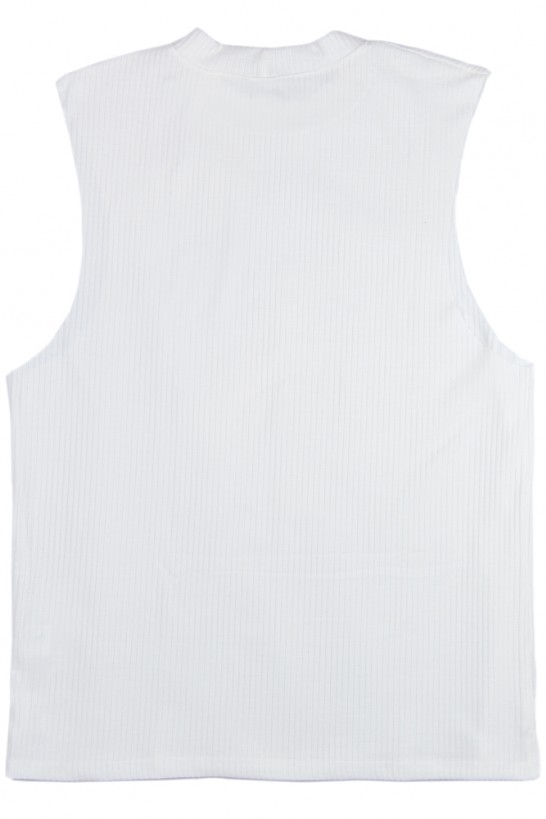 Vest oversize ecru with Caviar Cream logo at the neckline Vests