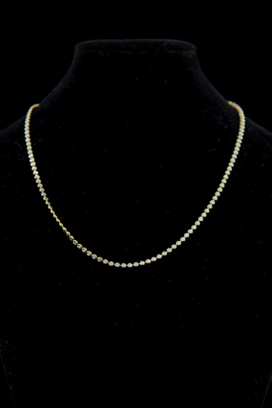 Singapore Gold Zircon Chain Necklaces