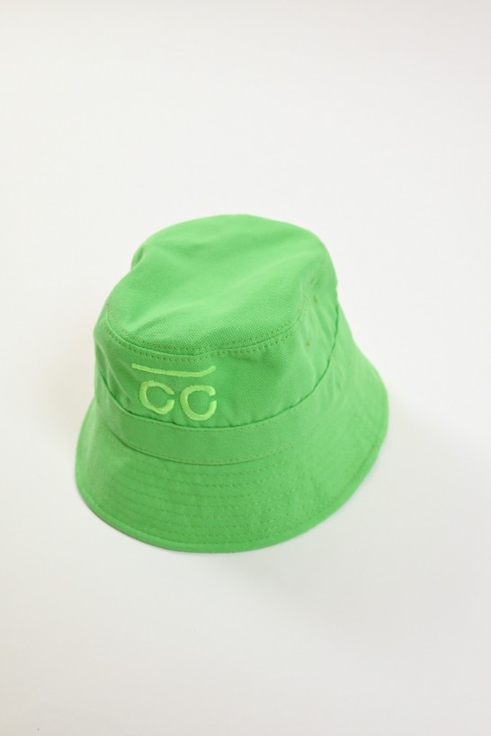 Green bucket hat with  CC logo