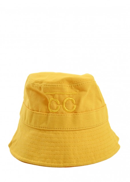 Yellow bucket hat with  CC logo
