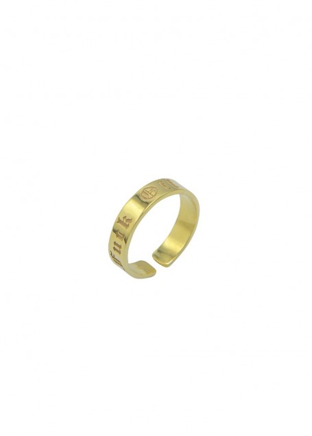  “F U” ring GOLD