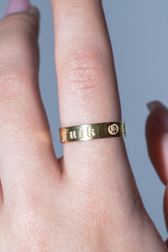 The “F U” ring GOLD Jewelry