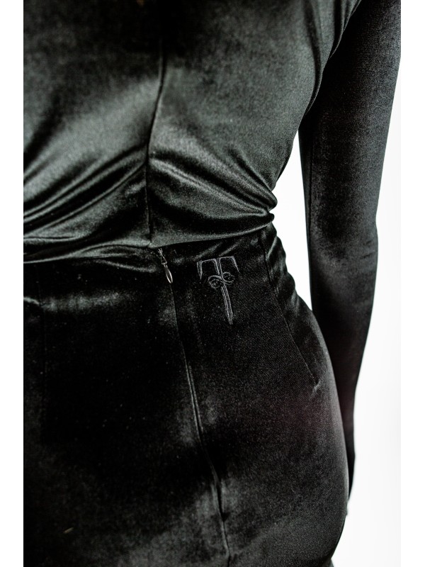 ''T4CC'' Velvet skirt Black