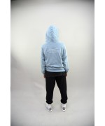 CC Zipped Hoodie Bright Blue white with Bright White logo (front/back) Hoodies