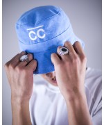 Blue bucket hat with white CC logo Hats
