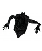 ''T4CC'' Velvet Bodysuit Black